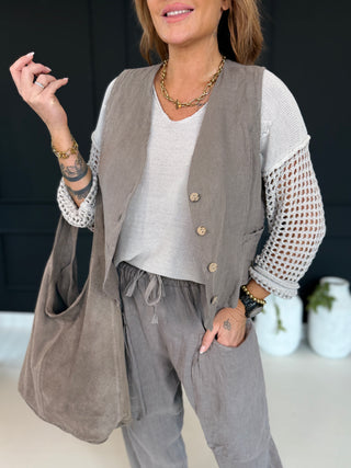 Leinen Weste 2604160