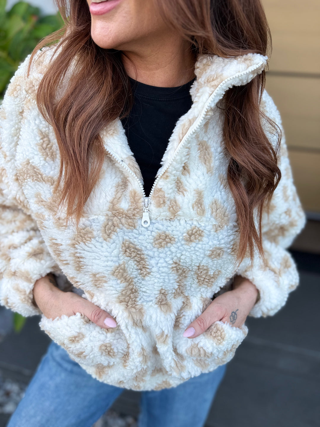 Leo Teddy Sweater in Wollweiss-Beige für Damen in Einheitsgröße 36-42 - Levelone GmbH & Co. KG