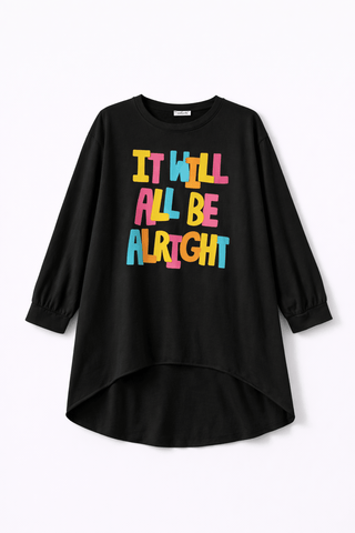 Langarmshirt in Schwarz