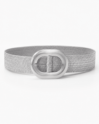 Stretchgürtel in Silber mit Schimmer Optik