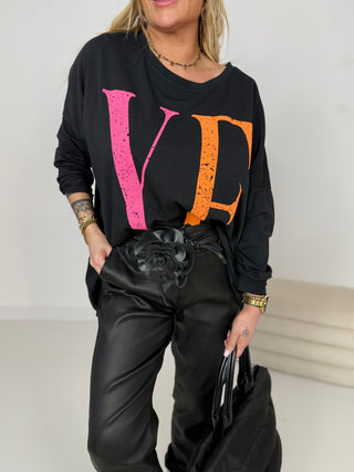 Langarmshirt-schwarz-print-damen-levelone