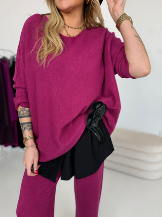 zweiteiler-burgund-strickhose-strickpullover-damen-levelone