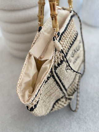 Ibiza Bast-Tasche in Beige