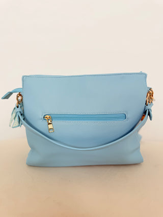 Leder Umhängetasche Blau