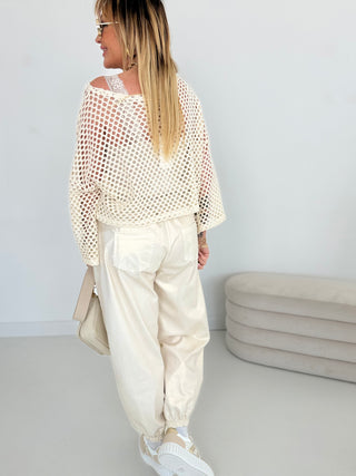 Häkelpulli Creme 2602176