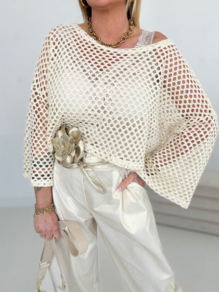 Häkelpulli Creme 2602176