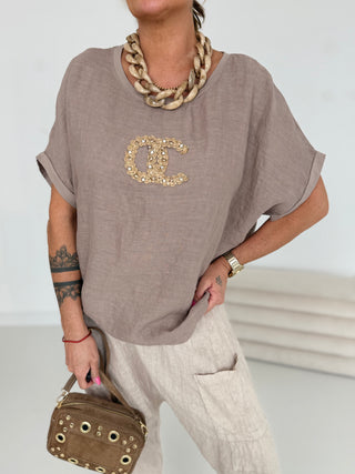 Leinen T- Shirt 2507091
