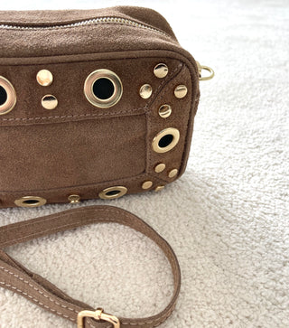 Wildleder Tasche mit Nieten 2507142-44