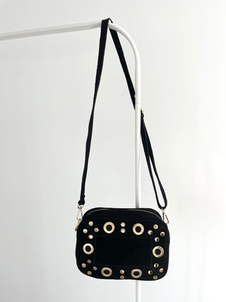 Wildleder Tasche mit Nieten 2507142-44