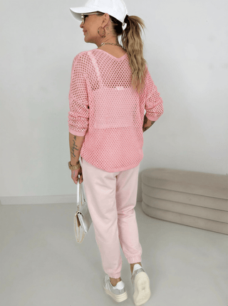 Häkelshirt in Rosa