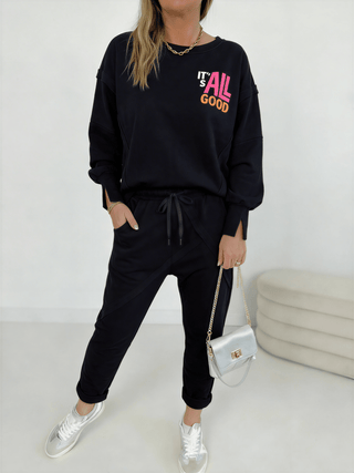 Baggyhose in Schwarz